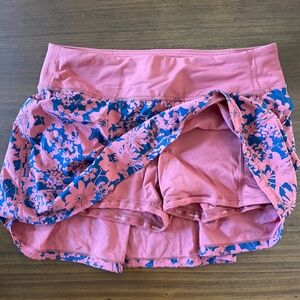 Pink Floral Lululemon Skort